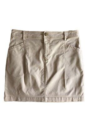 QMack Mini Skirt Color: Khaki Size: xs